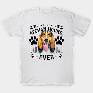 Best Afghan Hound Ever Funny Quote Vintage Dad Lover T-Shirt